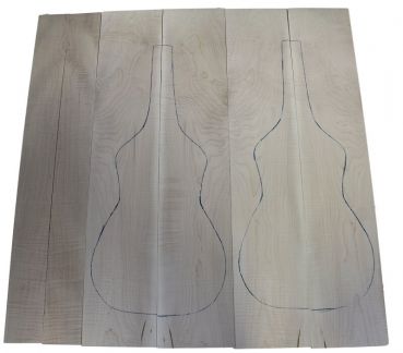Soundboard, Back & Sides Maple, Europ. Curly AAA, Weissenborn