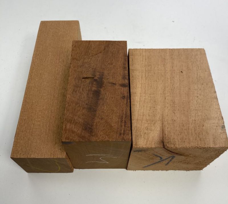 1 Set of 3 Heel Block from mixed hard woods, B-grade