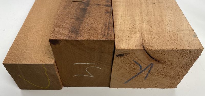 Klotzholz 3er Set B Ware verschiedene Holzarten