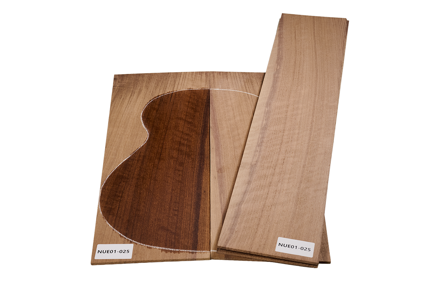Back & Sides Walnut, European, figured, Western Size, Unique Piece #025