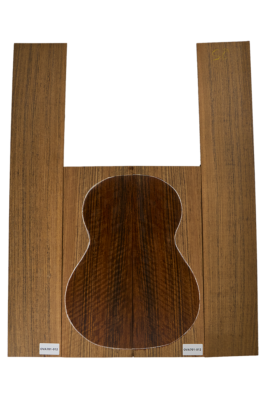 Boden & Zargen Ovangkol AA, Western Model, FSC®100%, Einzelstück #012
