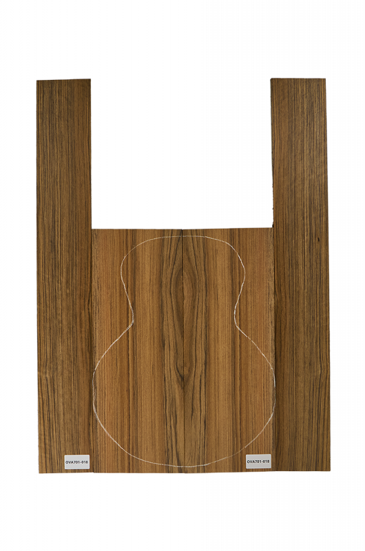 Back & Sides Ovangkol AA, Western Size, FSC®100%, Unique Piece #018