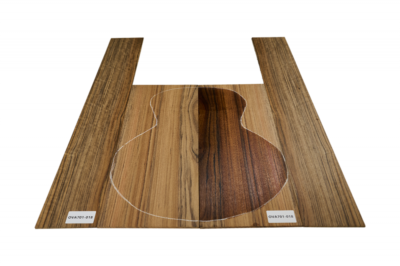 Back & Sides Ovangkol AA, Western Size, FSC®100%, Unique Piece #018