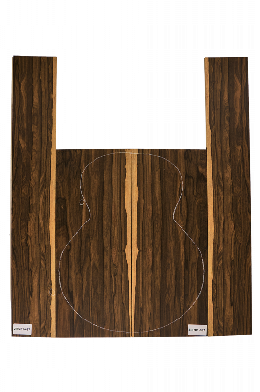 Back & Sides Zirikote Western Size Unique Piece #057