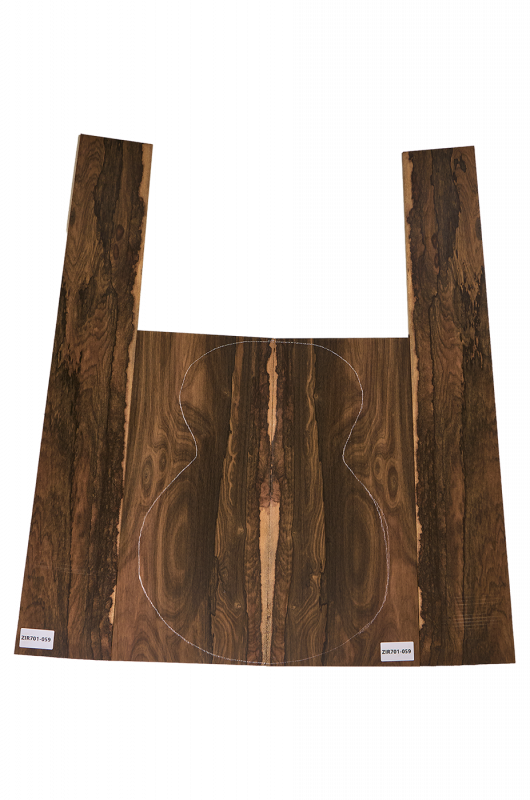 Back & Sides Zirikote Western Size Unique Piece #059