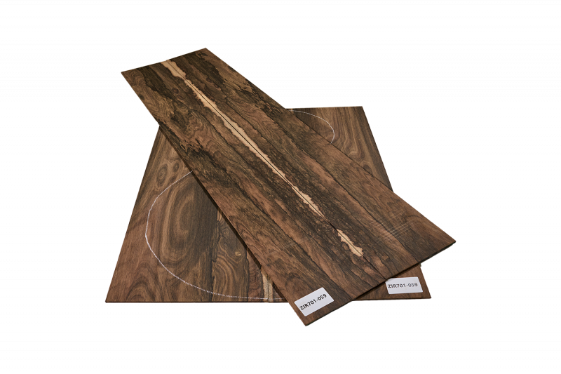 Back & Sides Zirikote Western Size Unique Piece #059