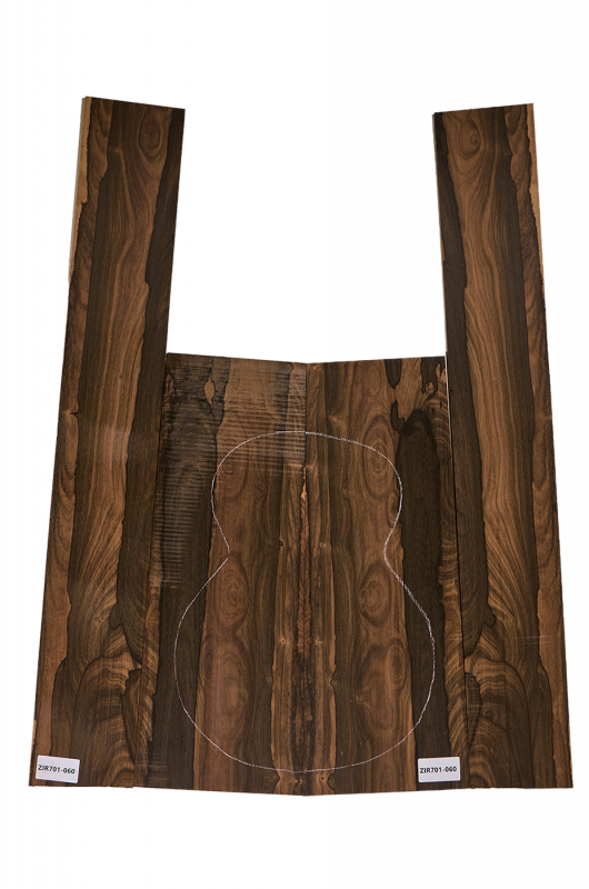 Back & Sides Zirikote Western Size Unique Piece #060