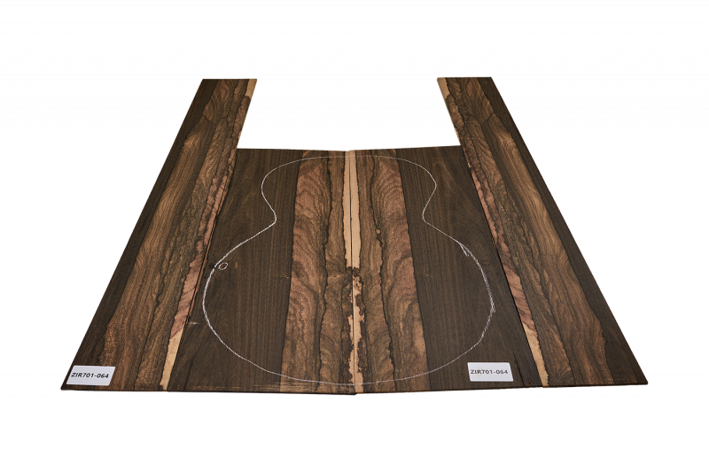 Back & Sides Zirikote Western Size Unique Piece #064