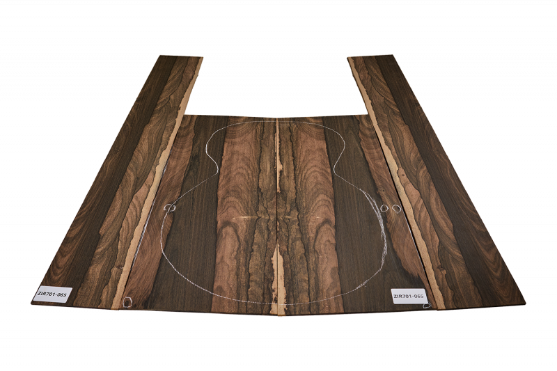 Back & Sides Zirikote Western Size Unique Piece #065