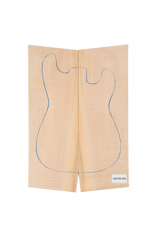 Top Ahorn, Curly American Maple 2-tlg 7 mm Einzelstück #005