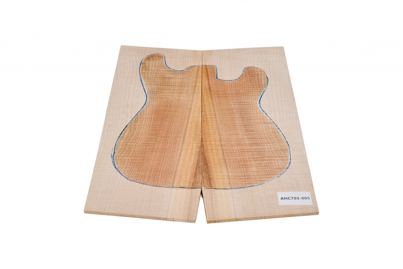 Top Ahorn, Curly American Maple 2-tlg 7 mm Einzelstück #005