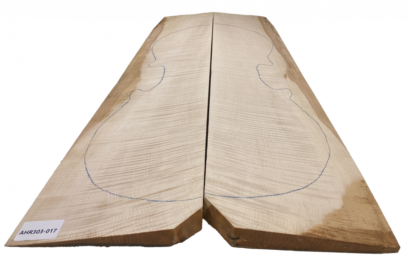 Set Back, Sides and Neck plank Curly Maple for Cello Unique Piece #017