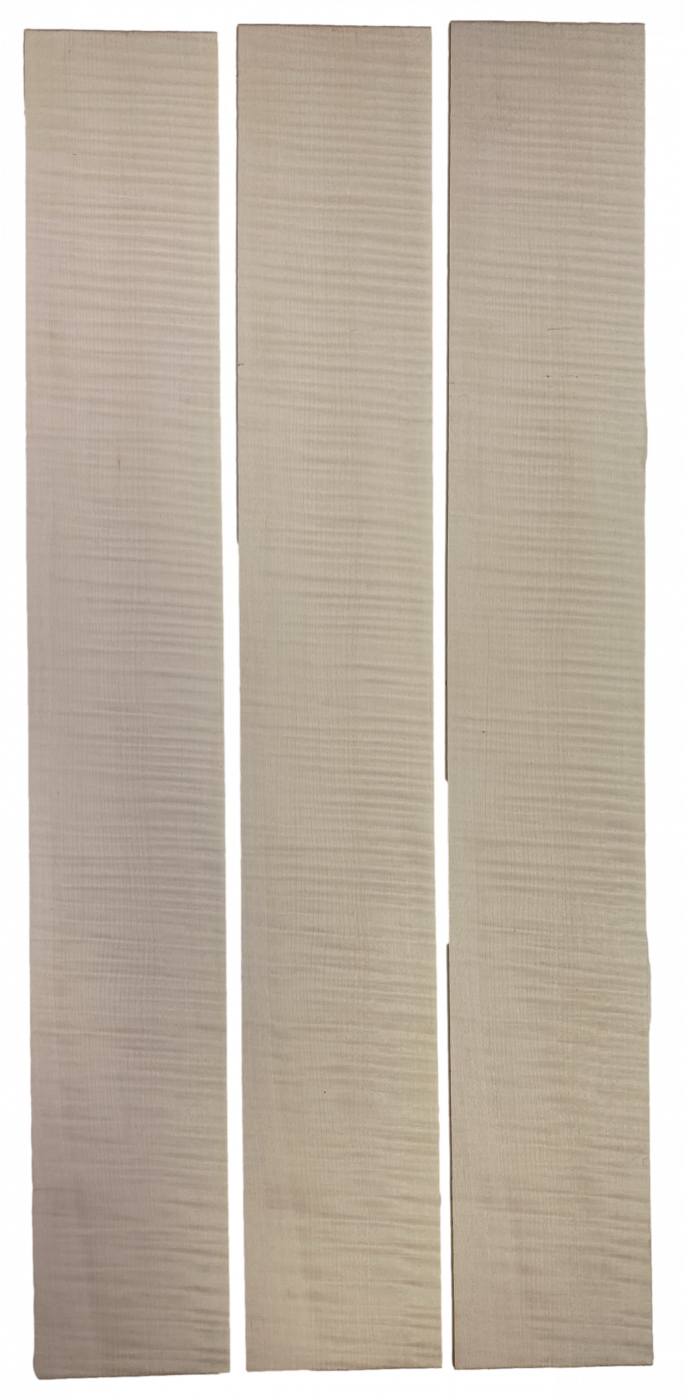 Set Back, Sides and Neck plank Curly Maple for Cello Unique Piece #017