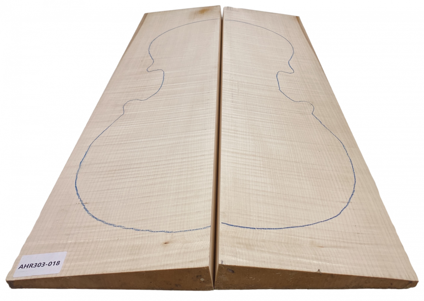 Set Back, Sides and Neck plank Curly Maple for Cello Unique Piece #018