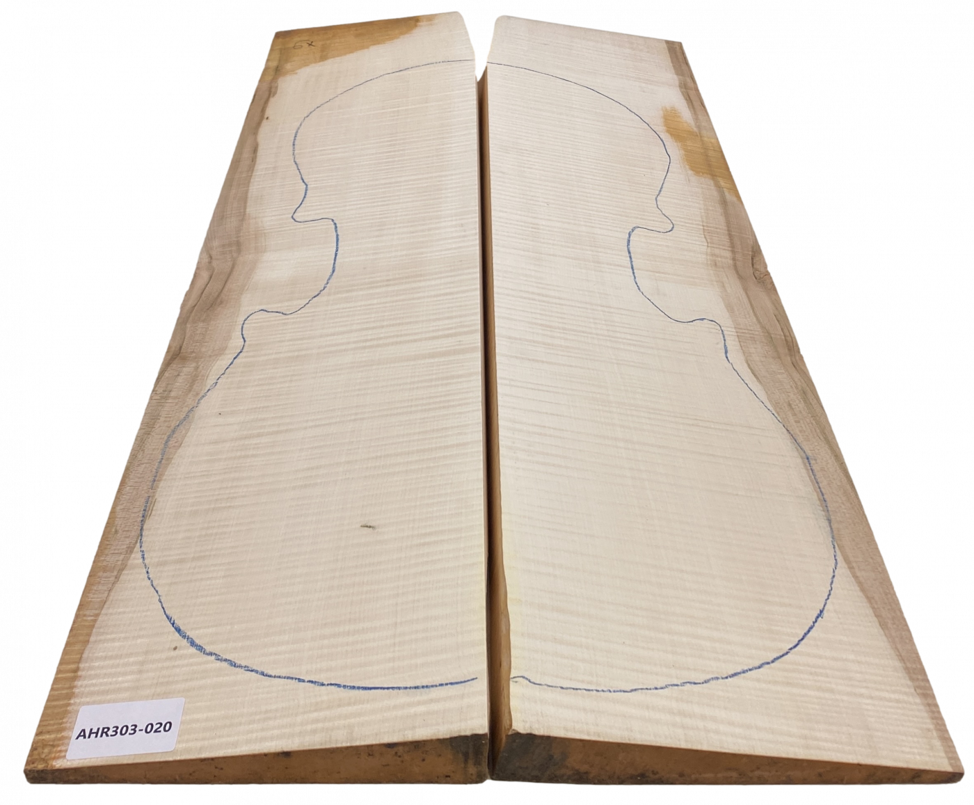 Set Back, Sides and Neck plank Curly Maple for Cello Unique Piece #020