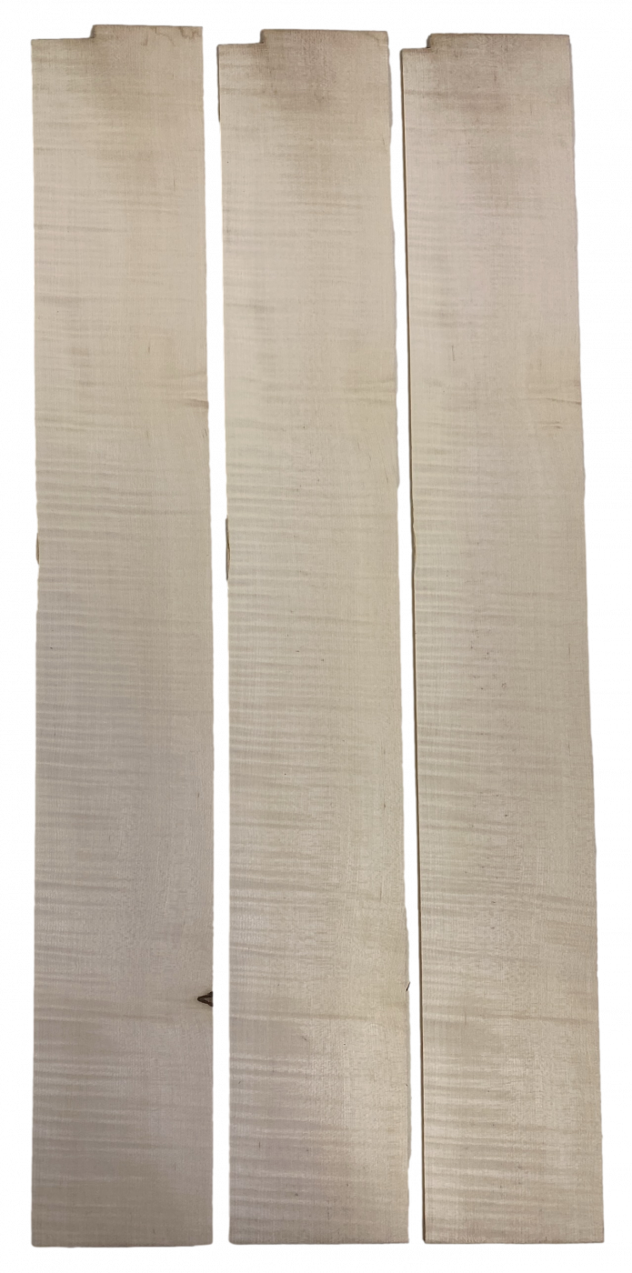 Set Back, Sides and Neck plank Curly Maple for Cello Unique Piece #020