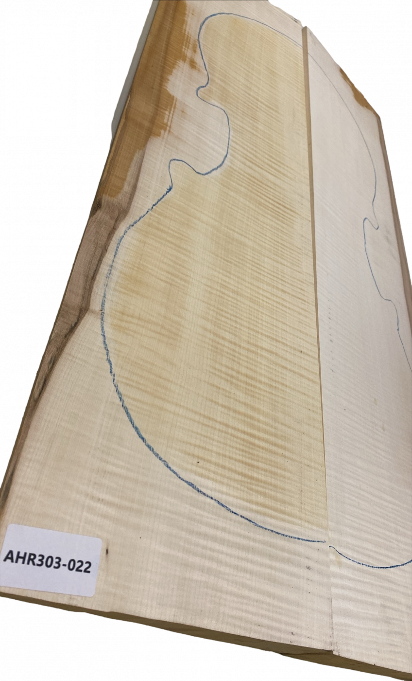 Set Back, Sides and Neck plank Curly Maple for Cello Unique Piece #022