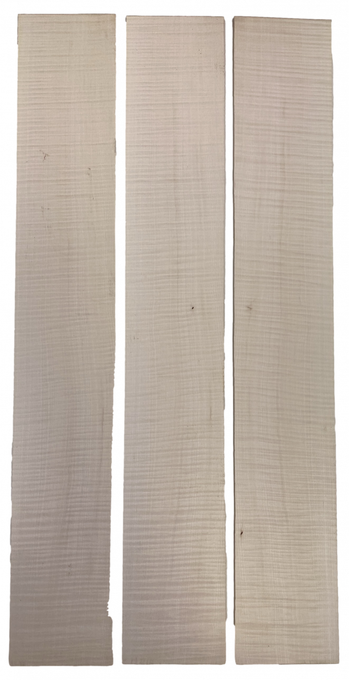Set Back, Sides and Neck plank Curly Maple for Cello Unique Piece #022