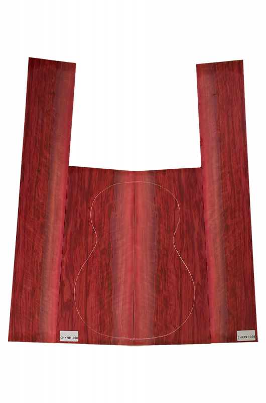 Back & Sides Red Heart, Classic/OM Model,  Unique Piece #008