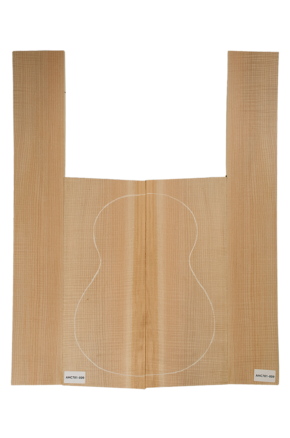 Back & Sides American Curly Maple, Classic Size, Unique Piece #009