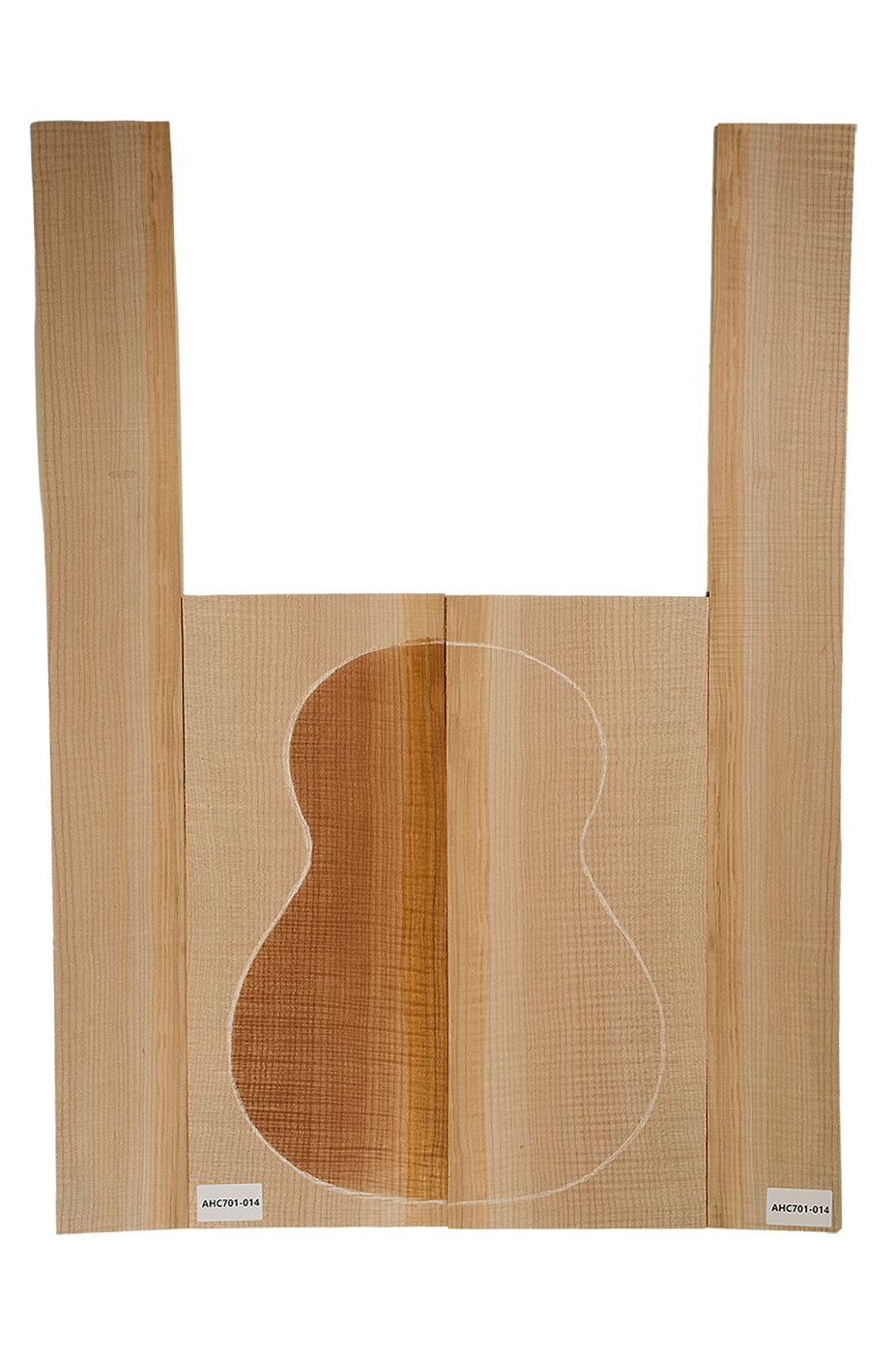 Back & Sides American Curly Maple, Classic Size, Unique Piece #014