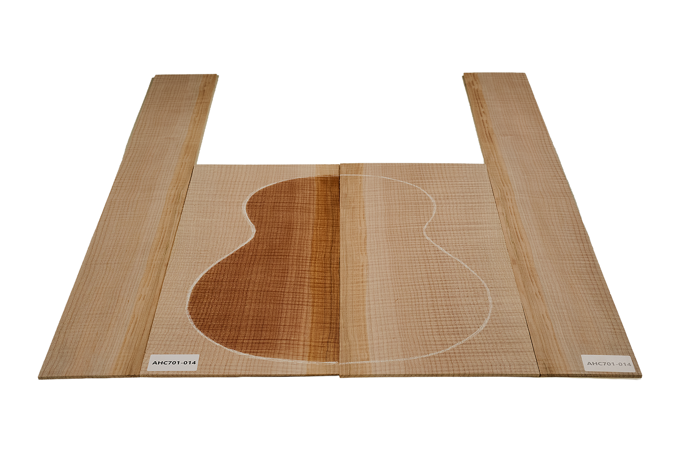 Back & Sides American Curly Maple, Classic Size, Unique Piece #014