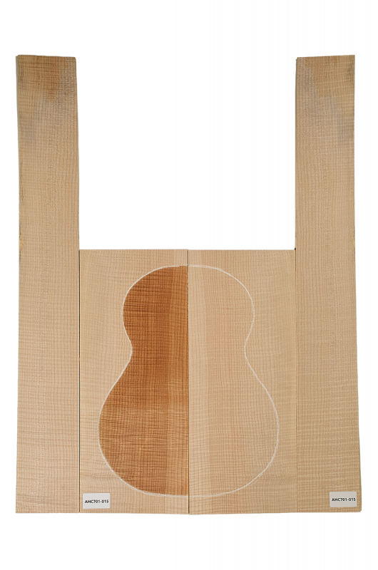 Back & Sides American Curly Maple, Western Size, Unique Piece #015