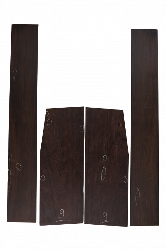 Back & Sides African Blackwood (Grenadill) Western Size Unique Piece #037