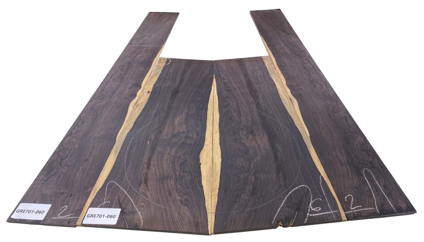 Boden & Zargen Grenadill, kleine Classic Gitarre mit Splint, Einzelst. #060
