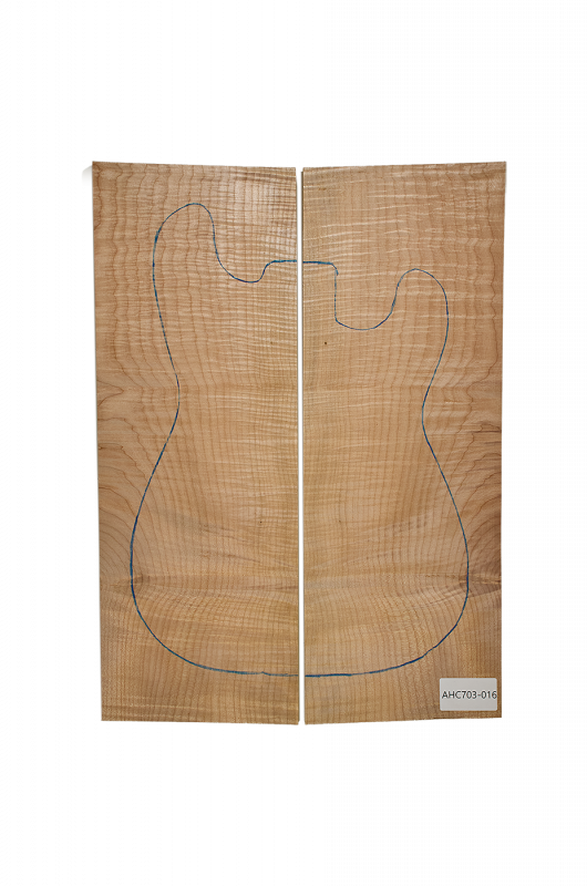 Top Curly American Maple, 2-pcs. 10mm Unique Piece #016