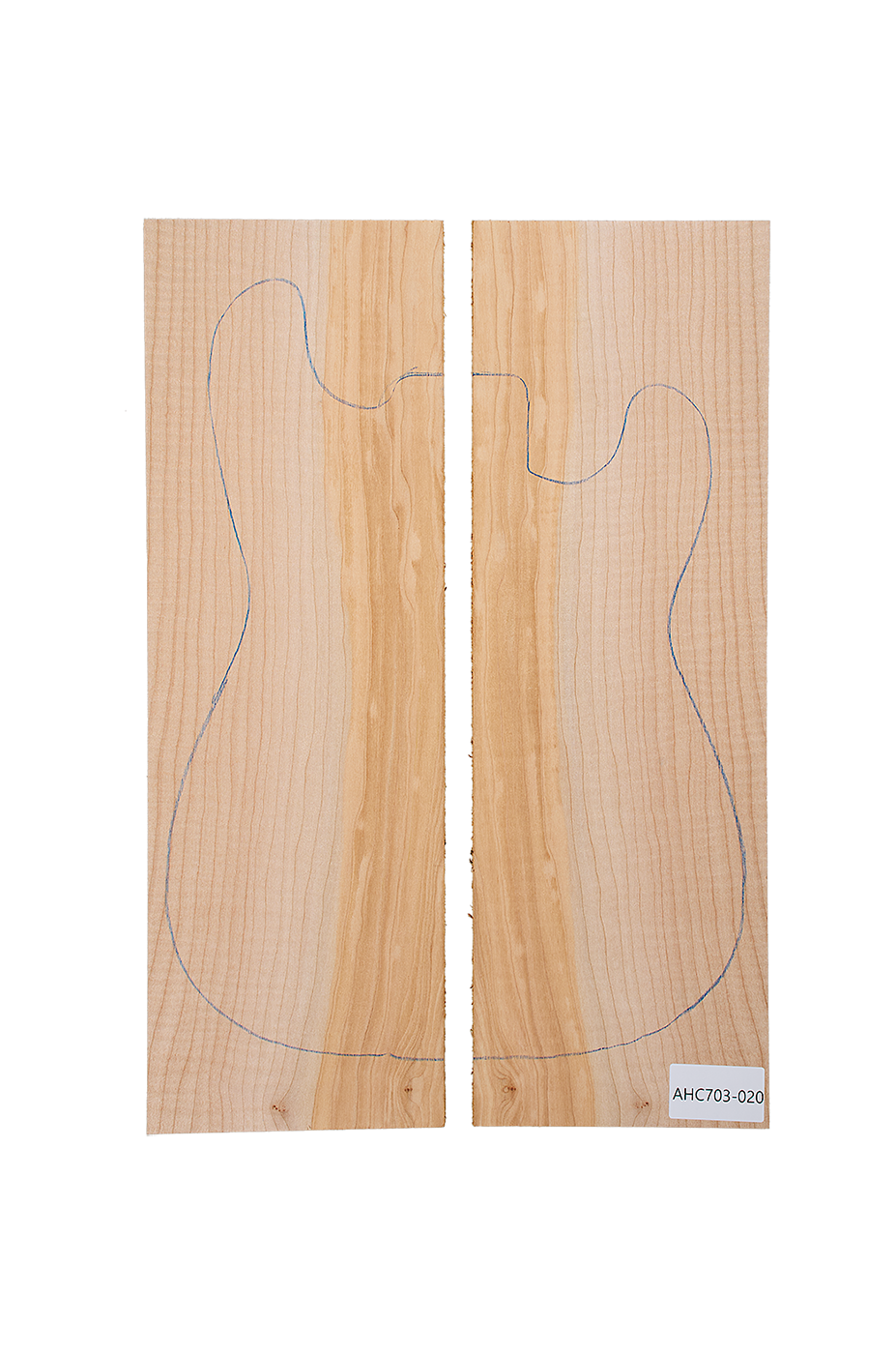 Top Curly American Maple, 2-pcs. 8mm Unique Piece #020