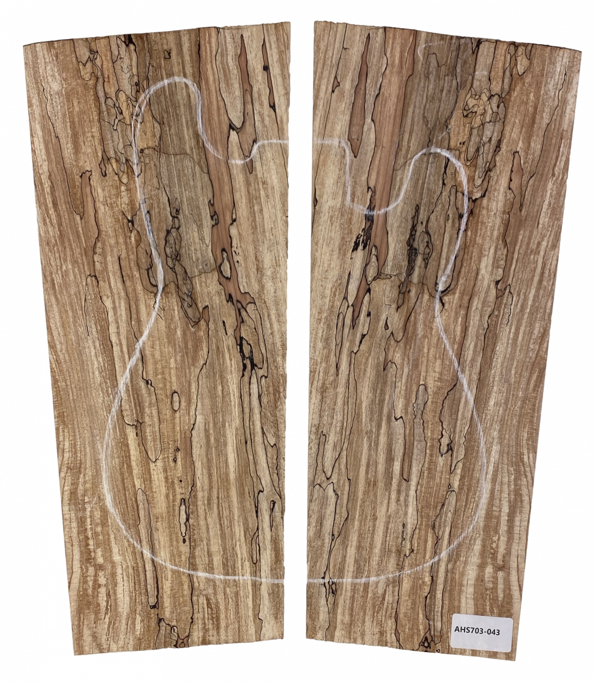 Top Spalted Maple 2-tlg. 7mm Einzelstück #043