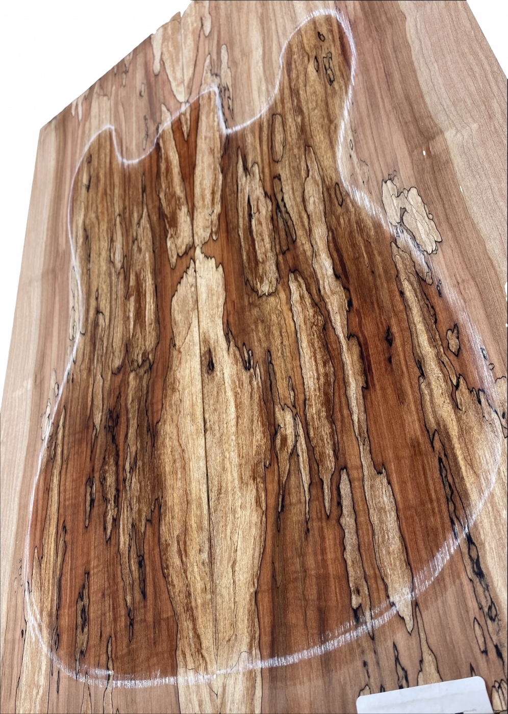 Top Spalted Maple 2-tlg. 7mm Einzelstück #047