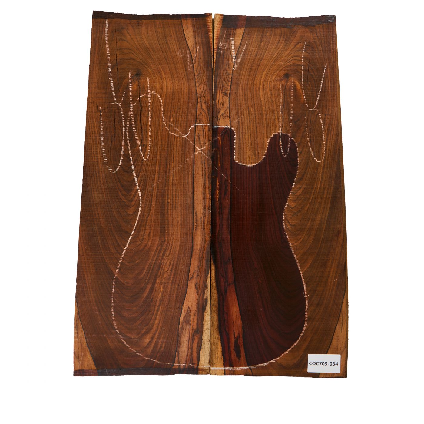 Top Cocobolo , 2-pcs., 6mm Unique Piece #034