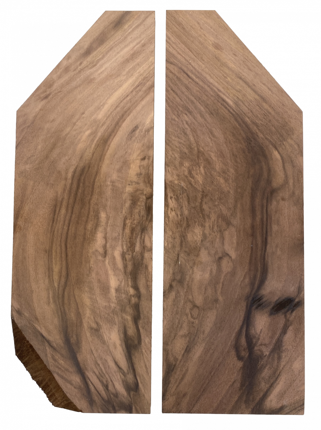 Top European Walnut figured 2-pcs., 24mm, Unique Piece #110