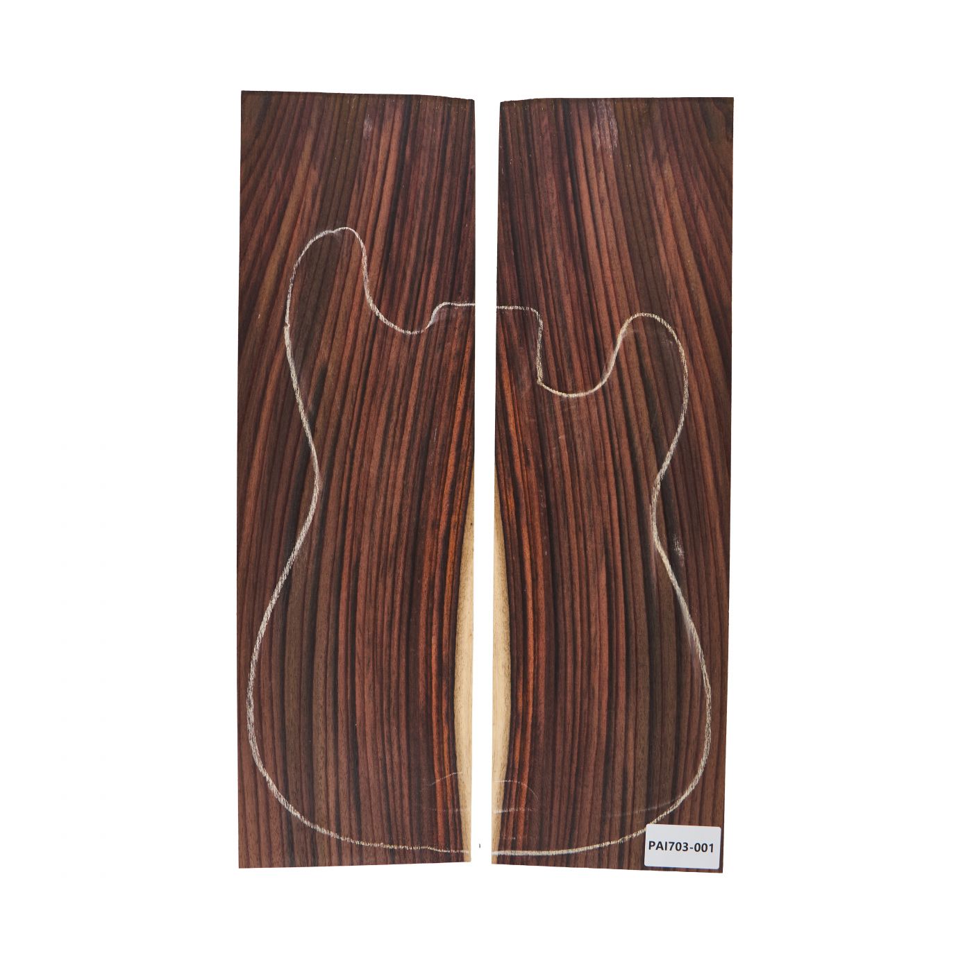 Top Rosewood, Indian, 2-pcs. with Sapwood, 8mm Unique Piece #001