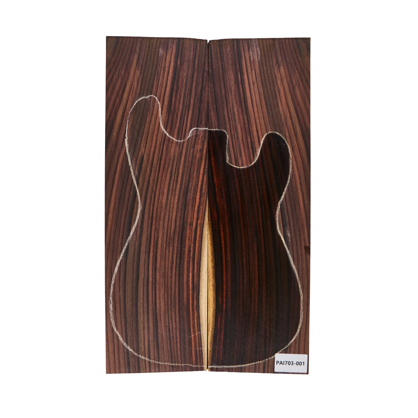 Top Rosewood, Indian, 2-pcs. with Sapwood, 8mm Unique Piece #001