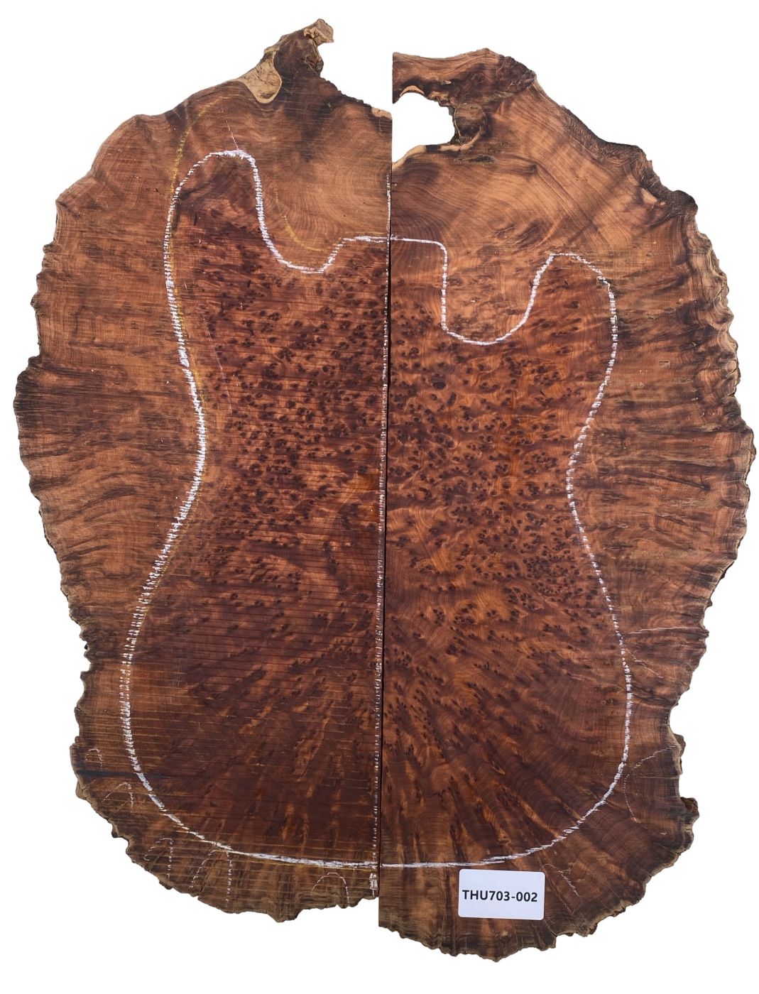 Top Thuya-Burl 2-pcs. 9mm Unique Piece #002