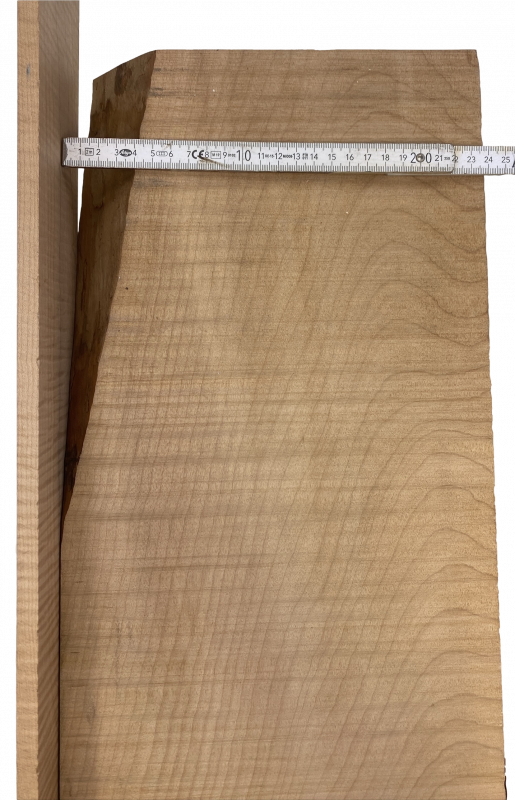 Body Ahorn leicht geriegelt, 2-tlg. bookmatched, Explorer, Caramel, Einzelstück #047