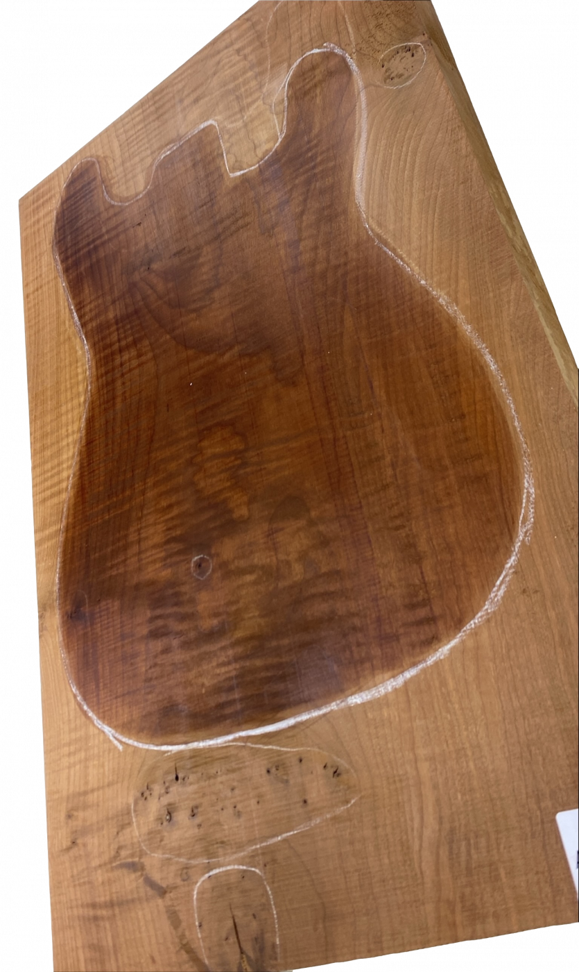 Body Sycamore / Europ. Curly Maple 1-pc., Choco, Unique Piece #052