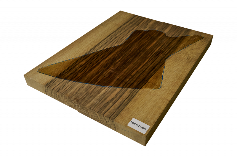 Body Black Korina, 2-pcs. edge-glued, Explorer Size, Unique Piece #089