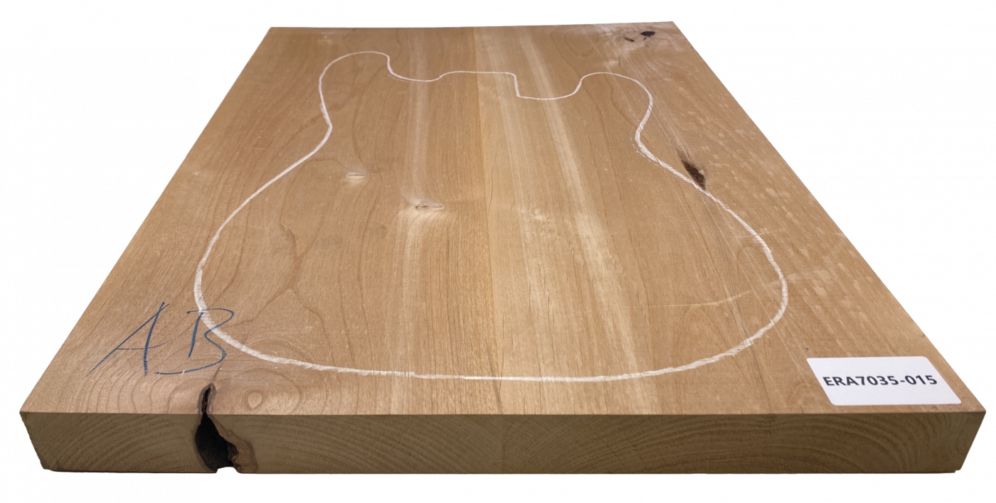 Body Am. Red Alder, 2-pcs. edge-glued, 40mm Unique Piece #015