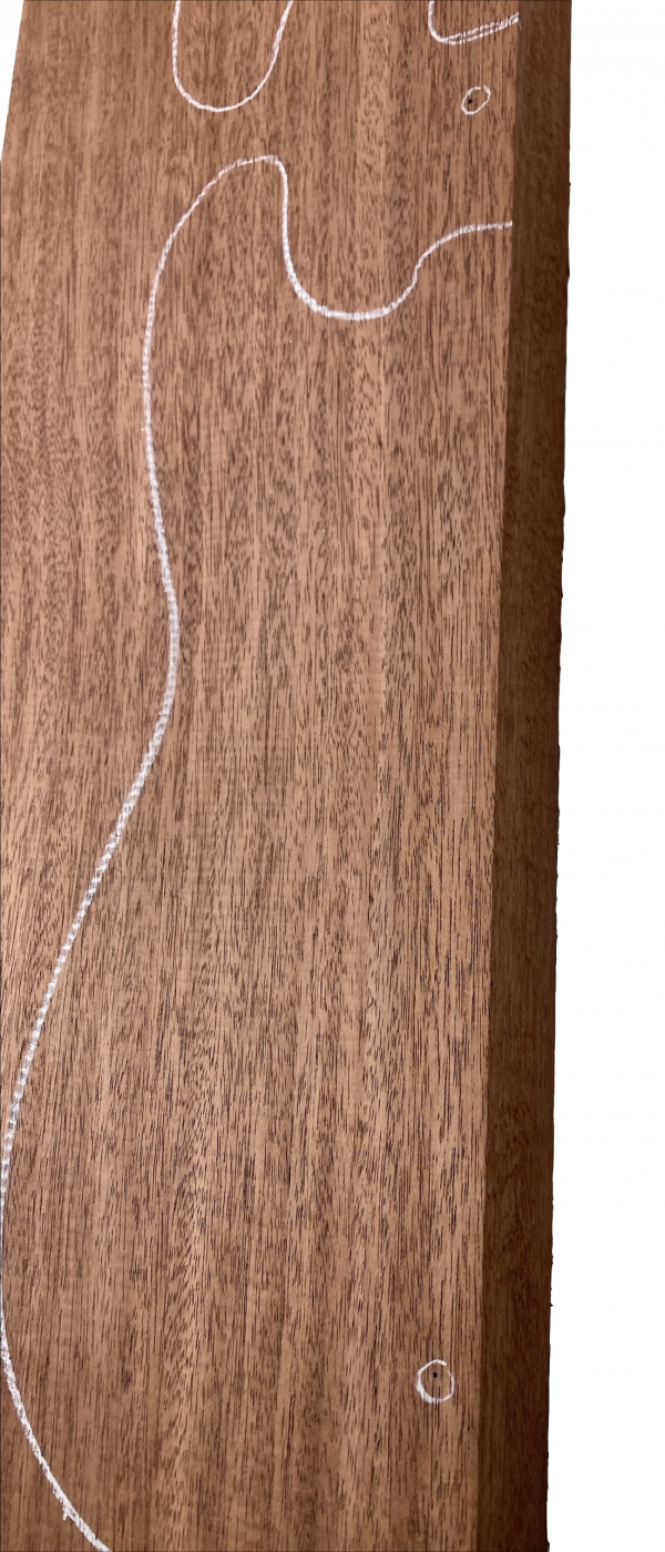 Body Khaya, 2-tlg. Body grainmatched Caramel, Einzelstück #001