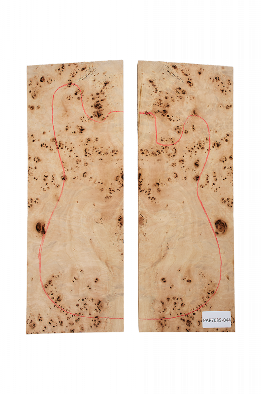 Body Poplar Burl 2-pcs. bookmatched, Unique Piece #044