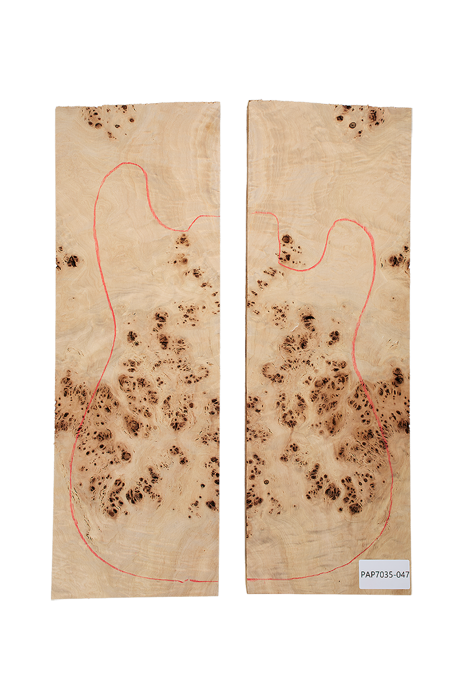 Body Poplar Burl, 2-pcs., Unique Piece #047
