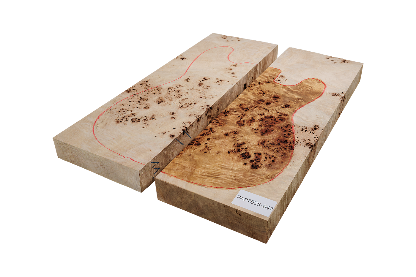 Body Poplar Burl, 2-pcs., Unique Piece #047
