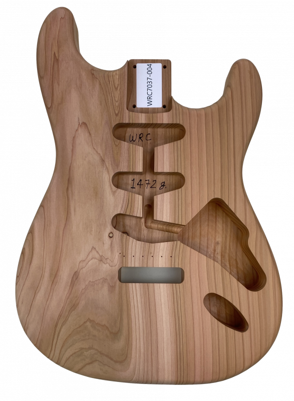Body Western Red Cedar, 1-pc., Strat, Unique piece #004