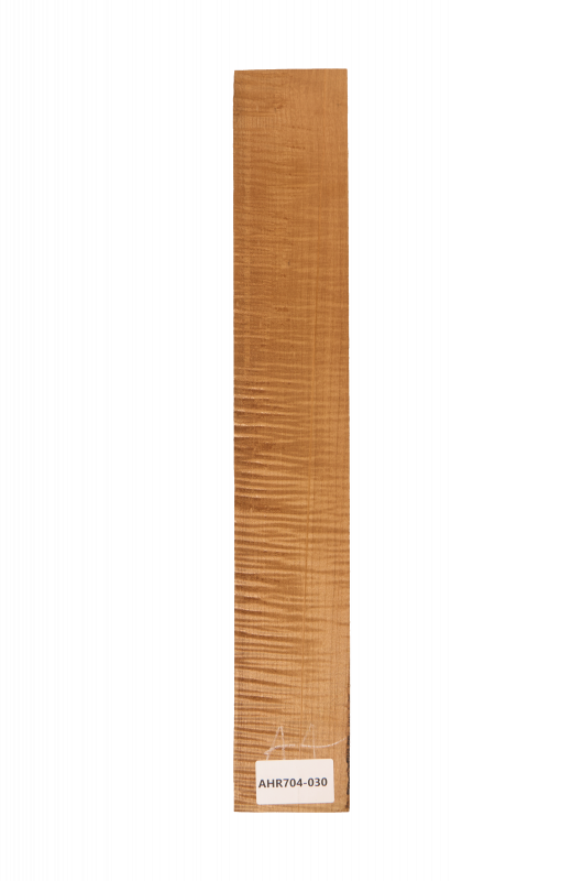 Sycamore / European Maple curly, roasted "Choco"  545x85x10mm Unique Piece #030