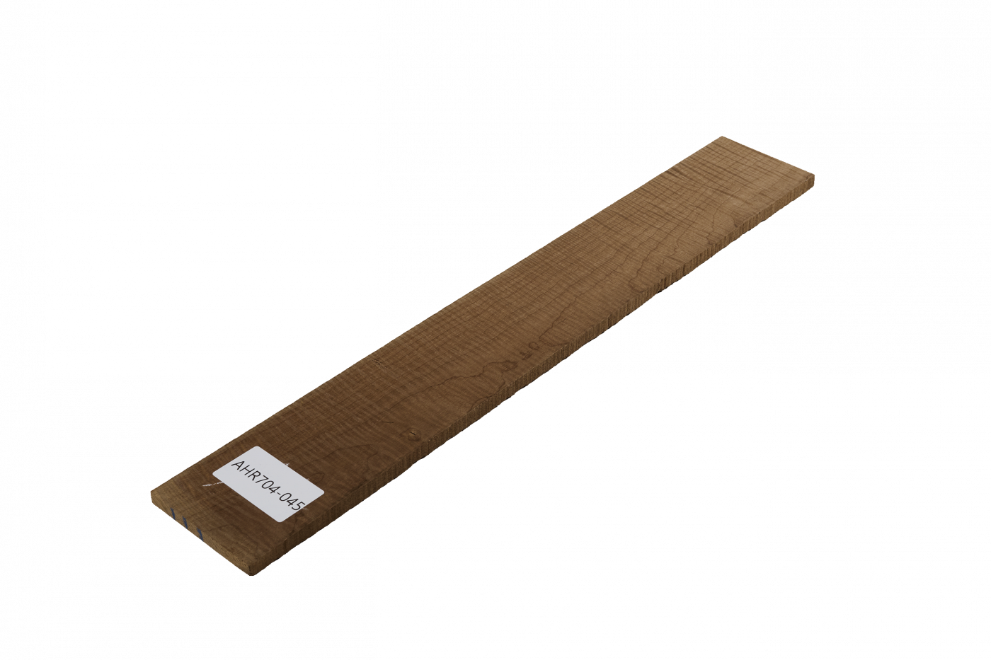 Fretboard Maple flamed & roasted, 520x82x10mm Unique Piece #045