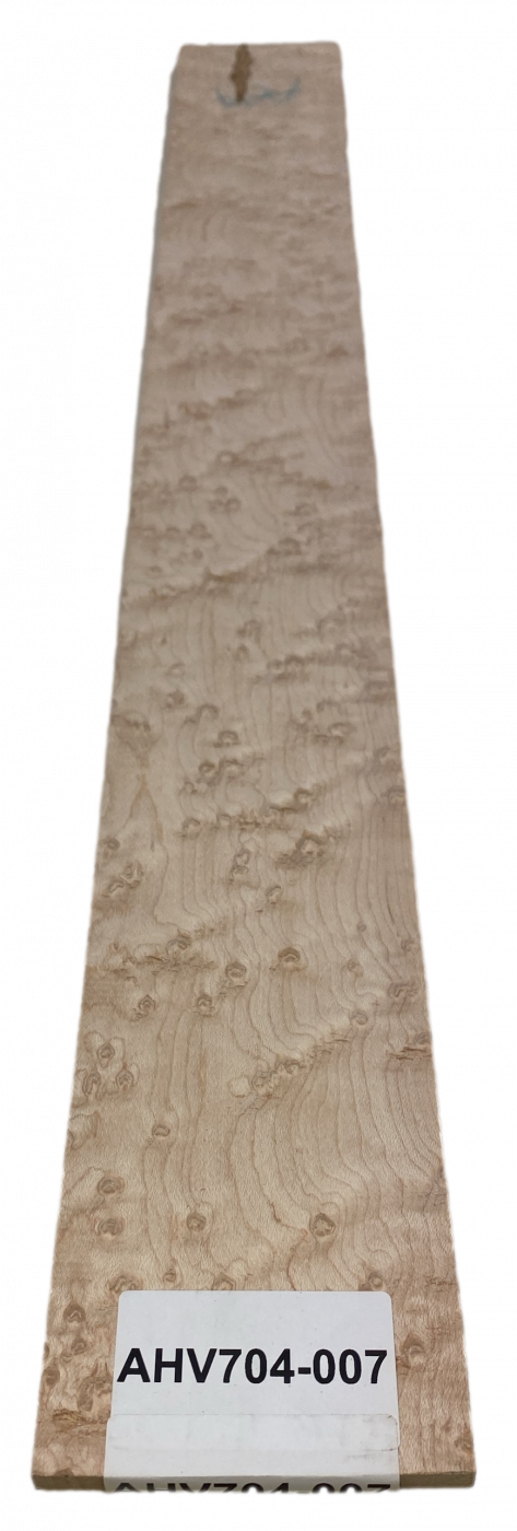 Fretboard Bird's Eye Maple white 720x83x9mm Unique Piece #007